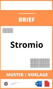 Musterbrief Stromio